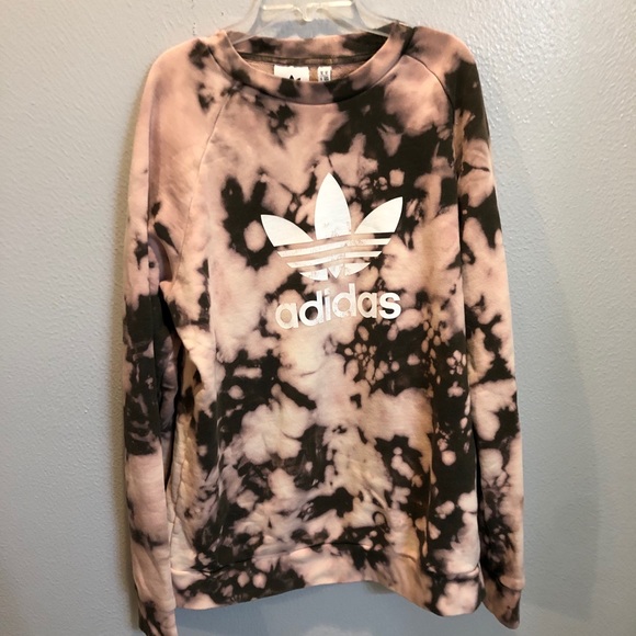 adidas tie dye crew sweatshirt